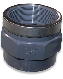 Adapter socket reinforced 75id x 2 1/2"f w/octagon PVC NP10